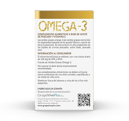 Vive+ Omega 3, Suplemento Alimenticio - 3 Paquetes de 48 Cápsulas ...