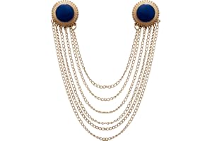 A N KINGPiiN Lapel Pin for Men Enamel and Set of Hanging Chain Detailing Formal Brooch Suit Stud, Shirt Studs Men's Accessories