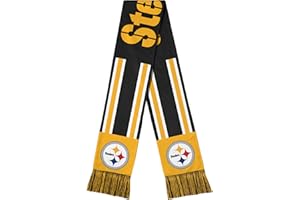 FOCO NFL Unisex-Adult Officially Licensed Team Color Stripe Wordmark Primary Logo Football Neck Warmer Scarf