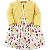 Luvable Friends baby-girls Dress and Cardigan