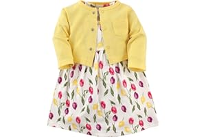 Luvable Friends baby-girls Dress and Cardigan