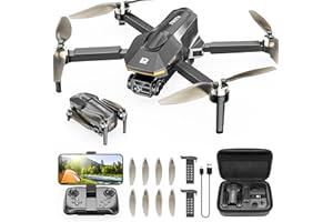PLEGBLE Drones with Camera for Adults 4K, Brushless Motor FPV Foldable Mini RC Drone for Kids Beginners, One-Touch Takeoff, 5G WiFi, Auto Hover, 30-Min Flight Time with 2 Batteries, Gift for Men Boys Teens