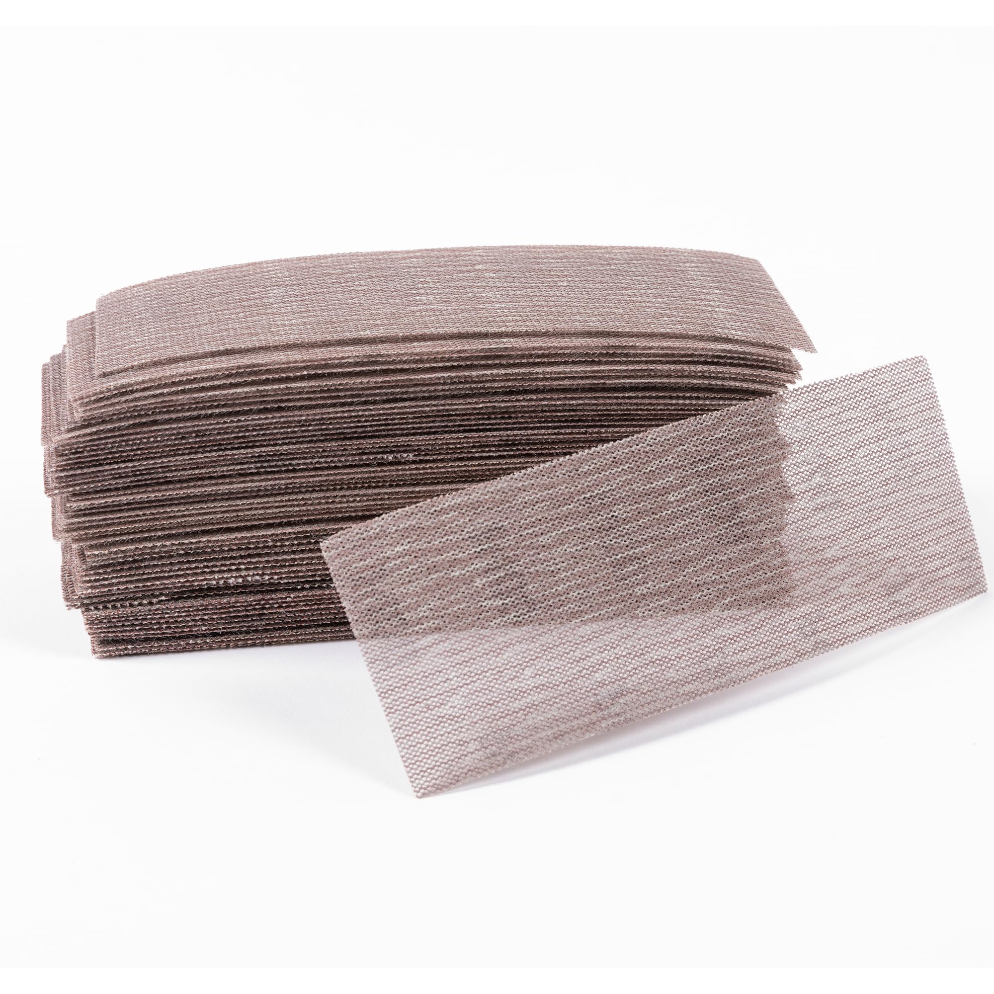 Photo 1 of 50pcs 2-3/4 x 8 in Mesh Abrasive Sanding Discs Grit 80 120 180 320 400 Assortment,70 x 198mm Hook & Loop Anti-Blocking Net Sandpaper