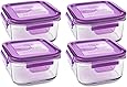 Wean Green Lunch Cubes Glass Food Containers - Grape (4 Pack)