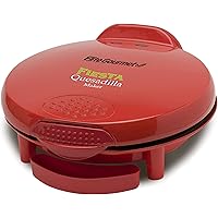 Elite Gourmet EQD-118 Non-Stick Electric, Mexican Taco Tuesday Quesadilla Maker, Easy-Slice 6-Wedge, Grilled Cheese (Red…