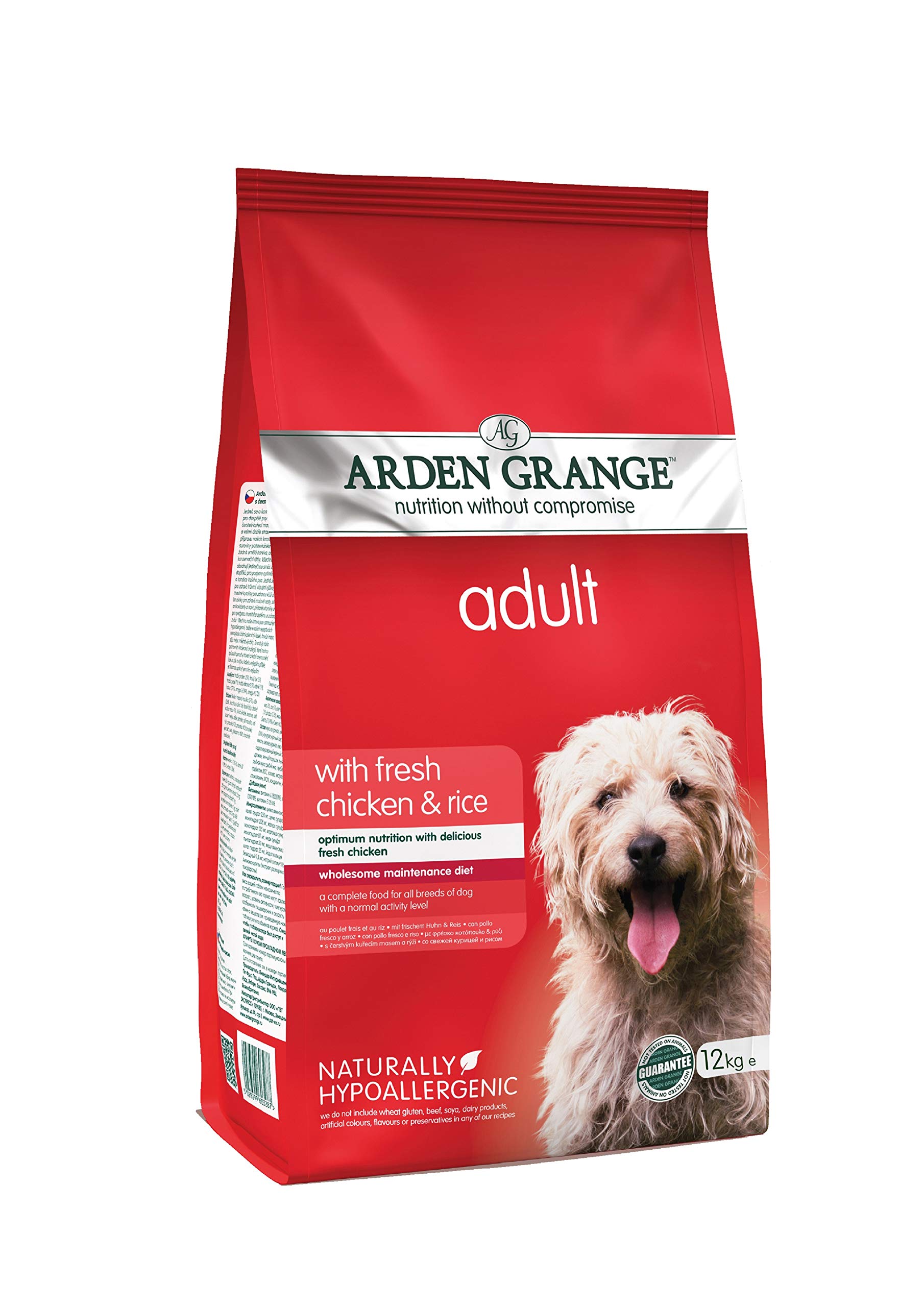 Arden Grange Adult Dry Dog Food Chicken and Rice, 12kg