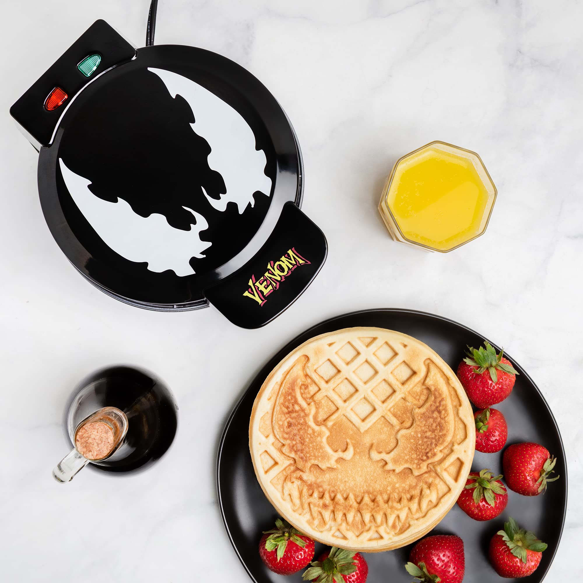 Uncanny Brands Marvel Venom Waffle Maker -Spidey's