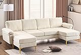 UPHYB 114” U-Shaped Sectional Sofa Couch,Corduroy