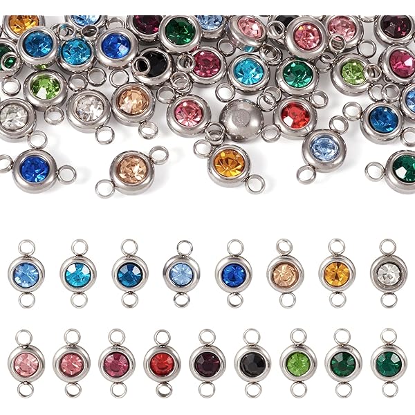 Pandahall 18PCS Rhinestone Connector Charms - Mixed Style Jewelry Links For Bracelets & DIY Crafting