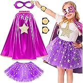 Superhero Capes Costume for Kids, Toddler Super Hero Capes Dress up, Halloween Cosplay for 3 4 5 6 7 8 Year Old Girls Gifts
