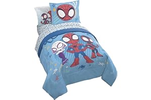 Jay Franco Kids Comforter Set Includes Sheets and Pillow Covers - Soft and Cozy Bed Set for Stylish Room Decor, Light Blue - 