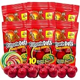 Sweetzo Extra Hot Pulparindo Mexican Candy Sweet and Salty Tamarind Pulp Individual Single Serving On the Go Bags, Hard Shell Soft Candies Filled Center, Goody Bag Fillers (Pack of 6)