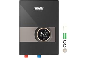 VEVOR Instant Water Heater, 8kw On Demand Electric Tankless Water Boiler, Digital Temperature Display & Easy Installation & 2