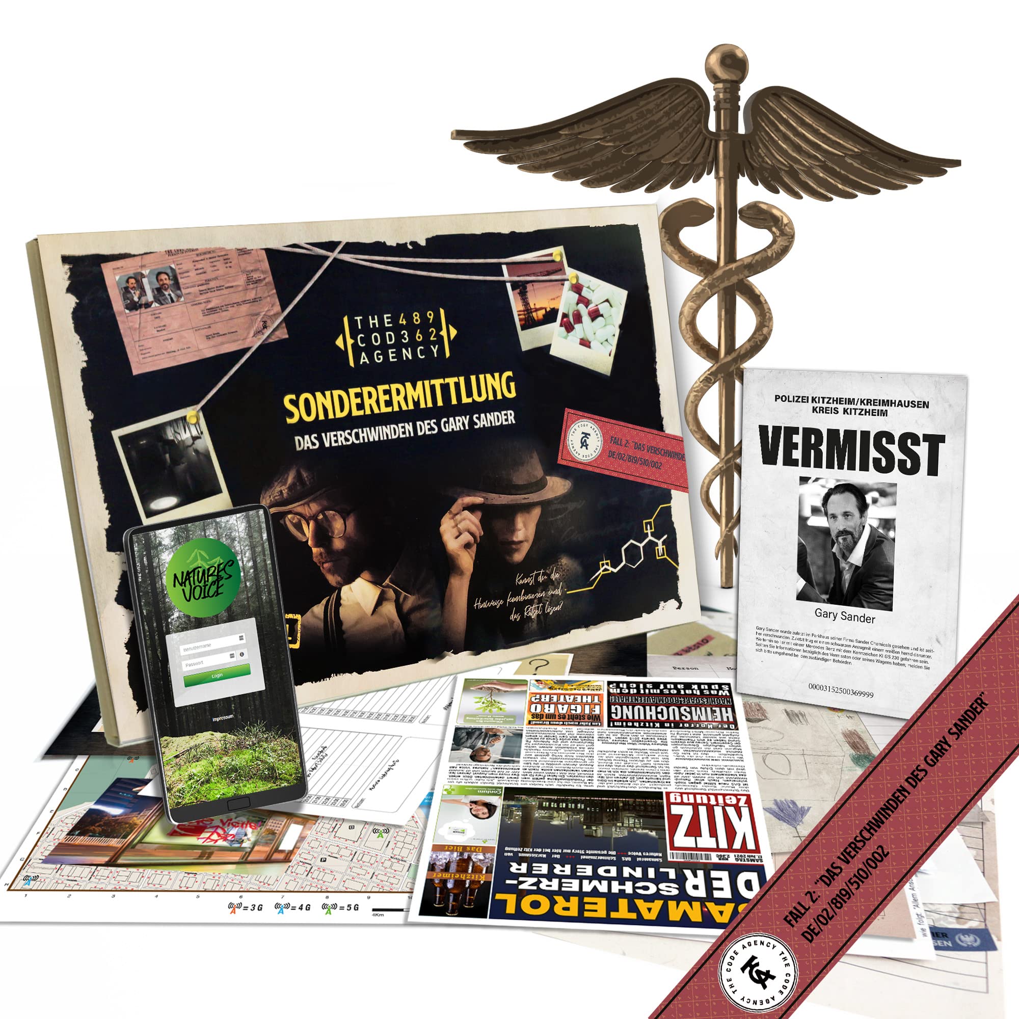 The Code Agency Special Determination Crime Game Fall 2 - The Disappearance of Gary Sander - Escape Room Game - Crime Scene Game - Detective Game - from 14 Years