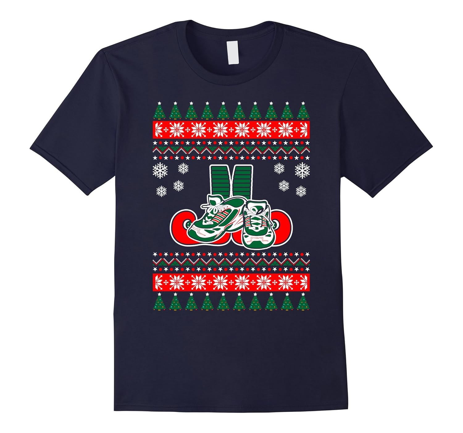 Running Ugly Christmas Sweater T shirt-ANZ