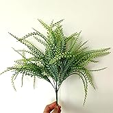 HERTSOLIS 12Pcs Artificial Bead Grass Plants, Beaded Grass Wreath Fillers Stems DIY Crafts Greenery for Wreaths Floral Arrang