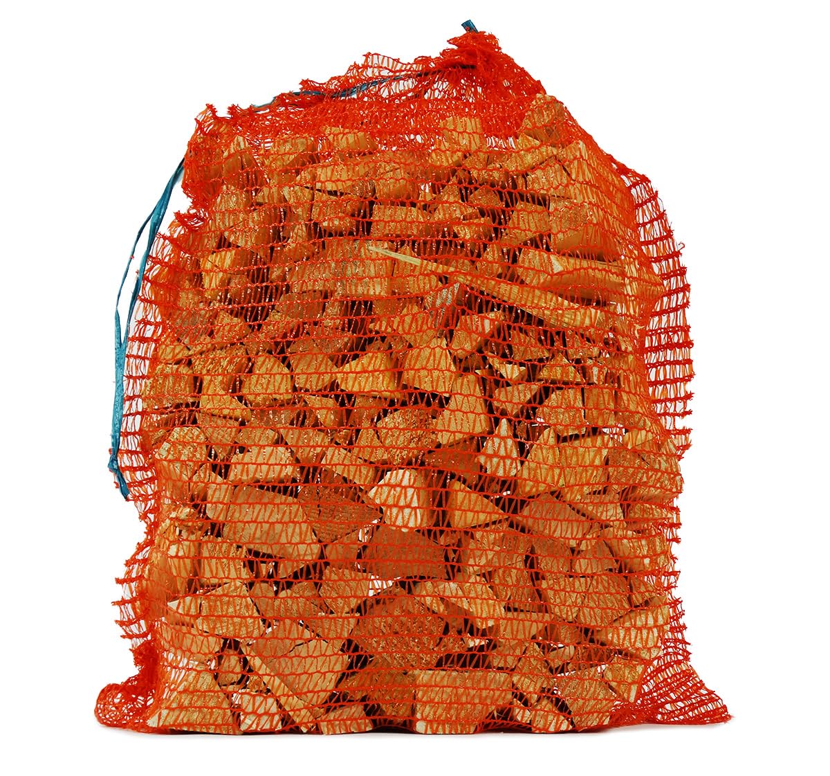 sackmaker Net Bags - Industry Grade Net Bags for Logs, Kindling, Shellfish, Vegetables, Fruit etc. Drawstring closing tie built into the bag (45x60cm, 20)