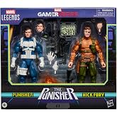 Marvel Legends Series Gamerverse Punisher &amp; Nick Fury, Retro Video Game-Inspired Collectible 6-Inch Action Figures
