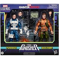 Marvel Legends Series Gamerverse Punisher & Nick Fury, Retro Video Game-Inspired Collectible 6-Inch Action Figures