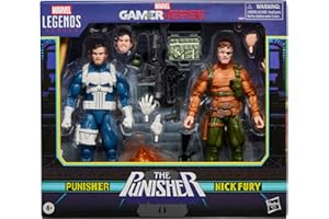 Marvel Legends Series Gamerverse Punisher & Nick Fury, figurines de collection rétro inspirées du jeu vidéo de 15,2 cm