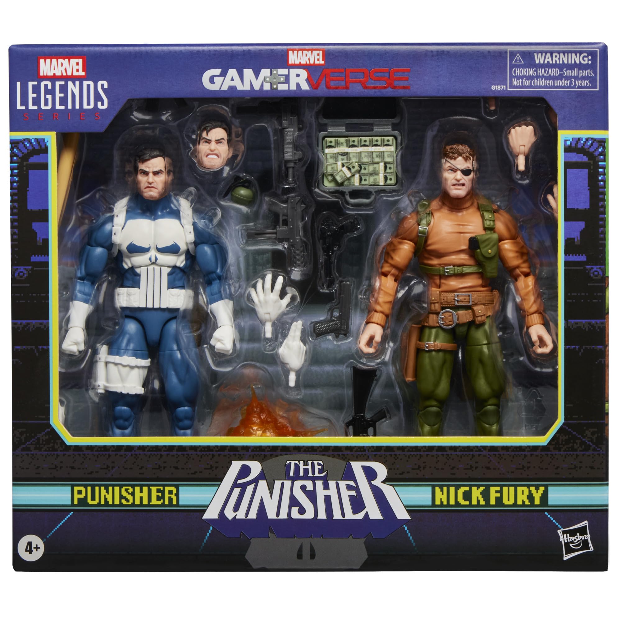 Hasbro Marvel Legends Series, Gameverse, The Punisher e Nick Fury, action figure collezionabili