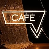 Noasktt Cafe Arrow Neon Sign For Business Wall Decor, Usb Powered Neon Coffee Signs For Coffee Bar Wall Decor Art Aesthetic B