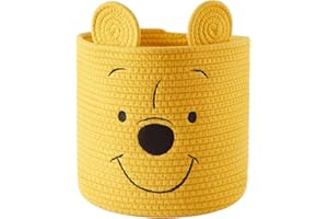 Idea Nuova Disney Winnie the Pooh Figural Rope Storage Organizer Basket, 10" H x 10" W