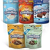 Cookie Dough Bites Variety Pack | 10.5 oz (Pack of 5) | Chocolate Chip, Birthday Cake, Caramel, Fudge Brownie, Mint | Original Edible Cookie Dough Movie Theater Candy