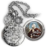 St. Margaret of Cortona Locket Necklace, Patron Saint Confirmation Gift, Italian Charms, Catholic Jewelry