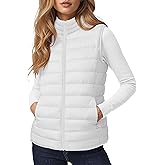 YUCOLEN Women's Quilted Puffer Vest with Inner Pockets Winter Warm Lightweight Sleeveless Stand Collar Puffy Jacket 2026