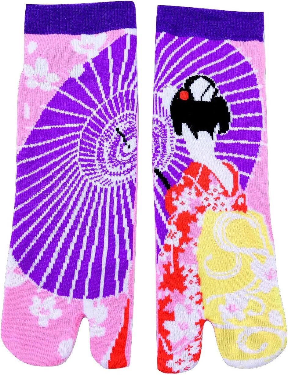 Japanese Socks Traditional Tabi Split Toe Shinobiya Maiko (2226cm