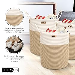Minmallife Beige/Light Brown 16"x18" Cotton Rope