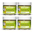 Uncle Harry's Spearmint Remineralizing Toothpaste | Natural Whitening & Breath Freshening Toothpaste - Fluoride Free, Vegan, Pack of 4