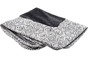Furhaven Replacement Dog Bed Cover Plush & Southwest Kilim Décor Sofa-Style, Machine Washable - Boulder Gray, Jumbo (X-Large)