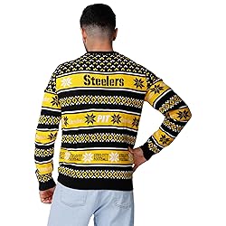FOCO Standard NFL Big Logo Ugly Sweater, Team Color