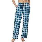 HiddenValor Women's Pajama Pants, Cotton Sleepwear Plaid Pajamas