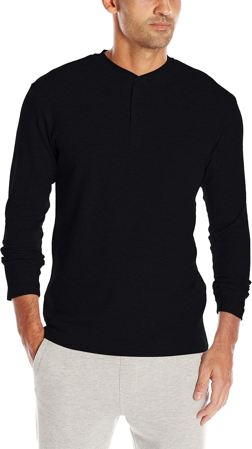 IZOD Men's Waffle Henley Pajama Top at Amazon Men’s Clothing store