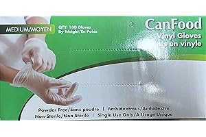 Vinyl Gloves Small Powder free I Latex Free I DisposableI I Non sterile, clear gloves,Food safe Gloves Transparent (100 Pcs)