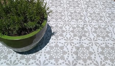 Zazous Sorzano Sage Selbstklebende Vinyl-Fliesen, Vinyl-Bodenbelag