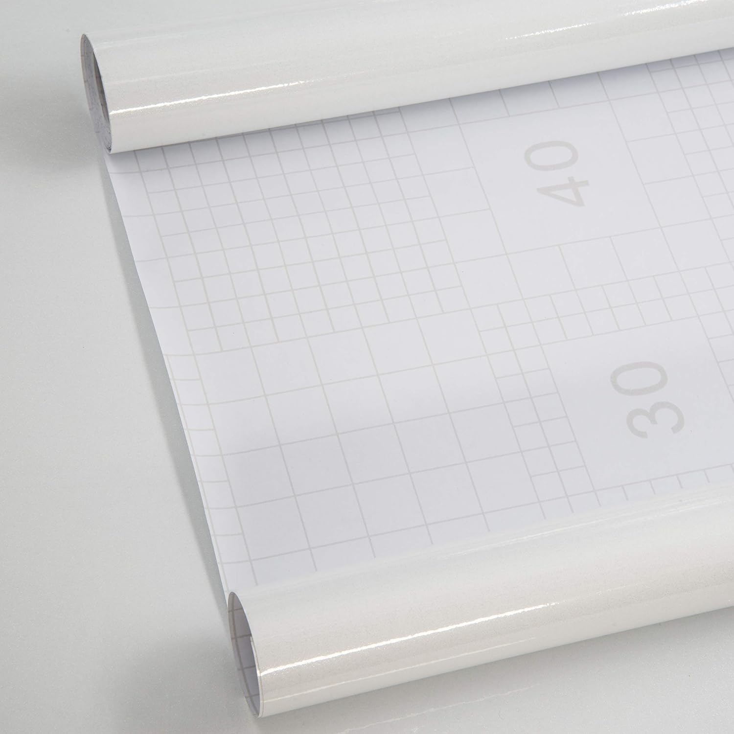 Papel De Contacto De Vinilo Resistente Al Agua Brillante Blanco 40 cm ×