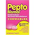 Pepto Bismol Chewables, Upset Stomach Relief, Bismuth Subsalicylate, Multi-Symptom Relief of Gas, Nausea, Heartburn, Indigest