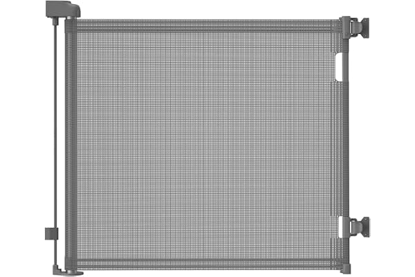 DEAR LOV Retractable Baby Gate, 33" Tall, Extends up to 55" Wide,Safety Mesh Baby Gate or Dog Gate for Doorways,Stairs,Hallwa