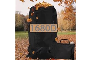 Focmot 1680D Anti-Tear Lawn Tractor Leaf Bag, Waterproof Leaf Bag for Riding Lawn Mower with Side Zipper and Mesh for No Dust Blow Back, Fast & Easy Leaf Collection (54 Cu. Ft, 96"×56")