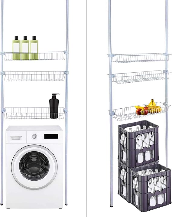 ONVAYA® - Estantería para cuarto de baño, color blanco, para ahorrar