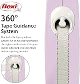 flexi Comfort M Tape 5 m blush-rosé retractable dog leash up to 25 kg view 3