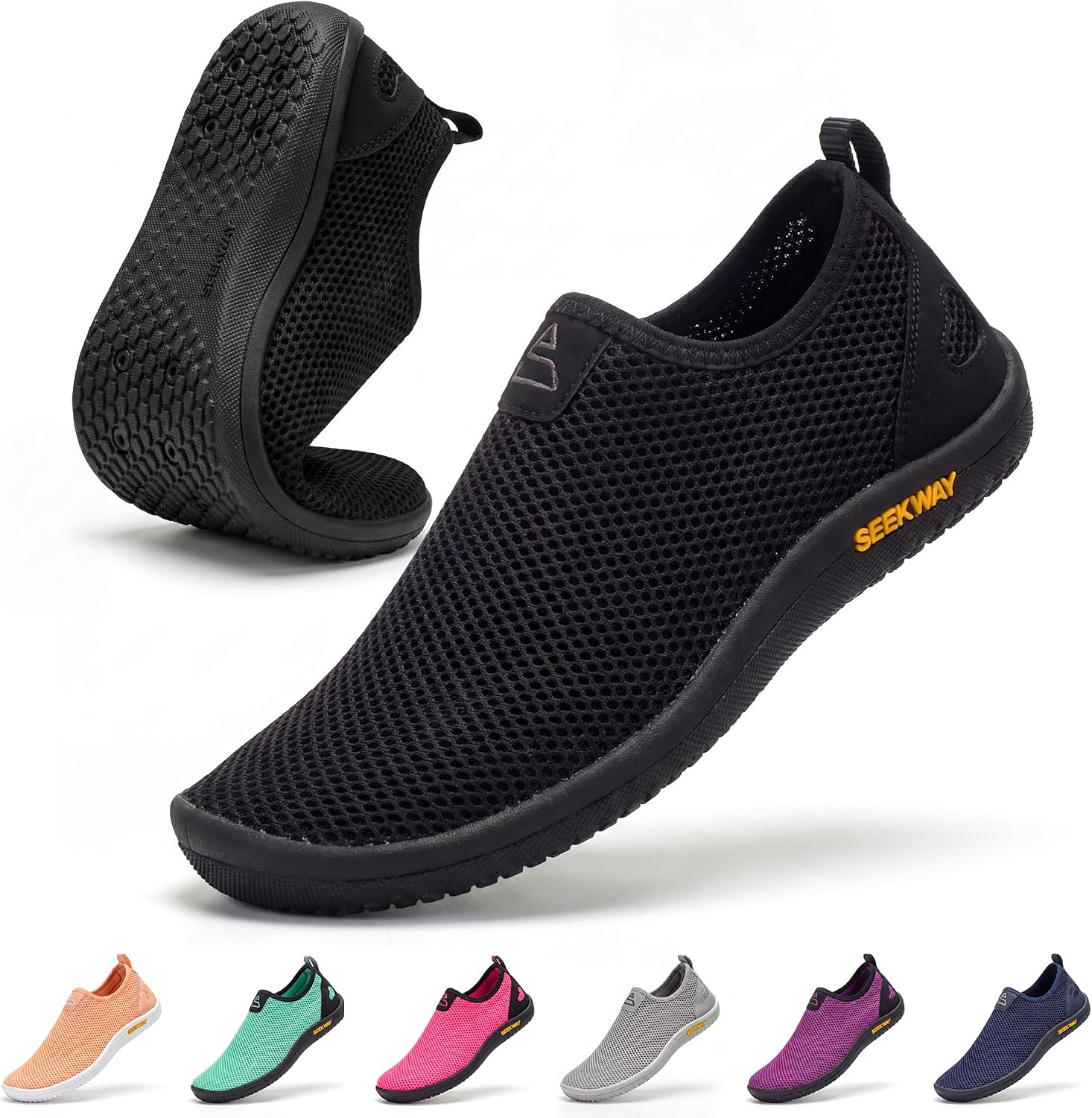 SEEKWAY Barefoot Water Shoes Women Men Quick-Dry Aqua Scoks Beach Swim Pool Lake Non-Slip | Surfing Kayaking Cruise Camping Accessories River Hiking