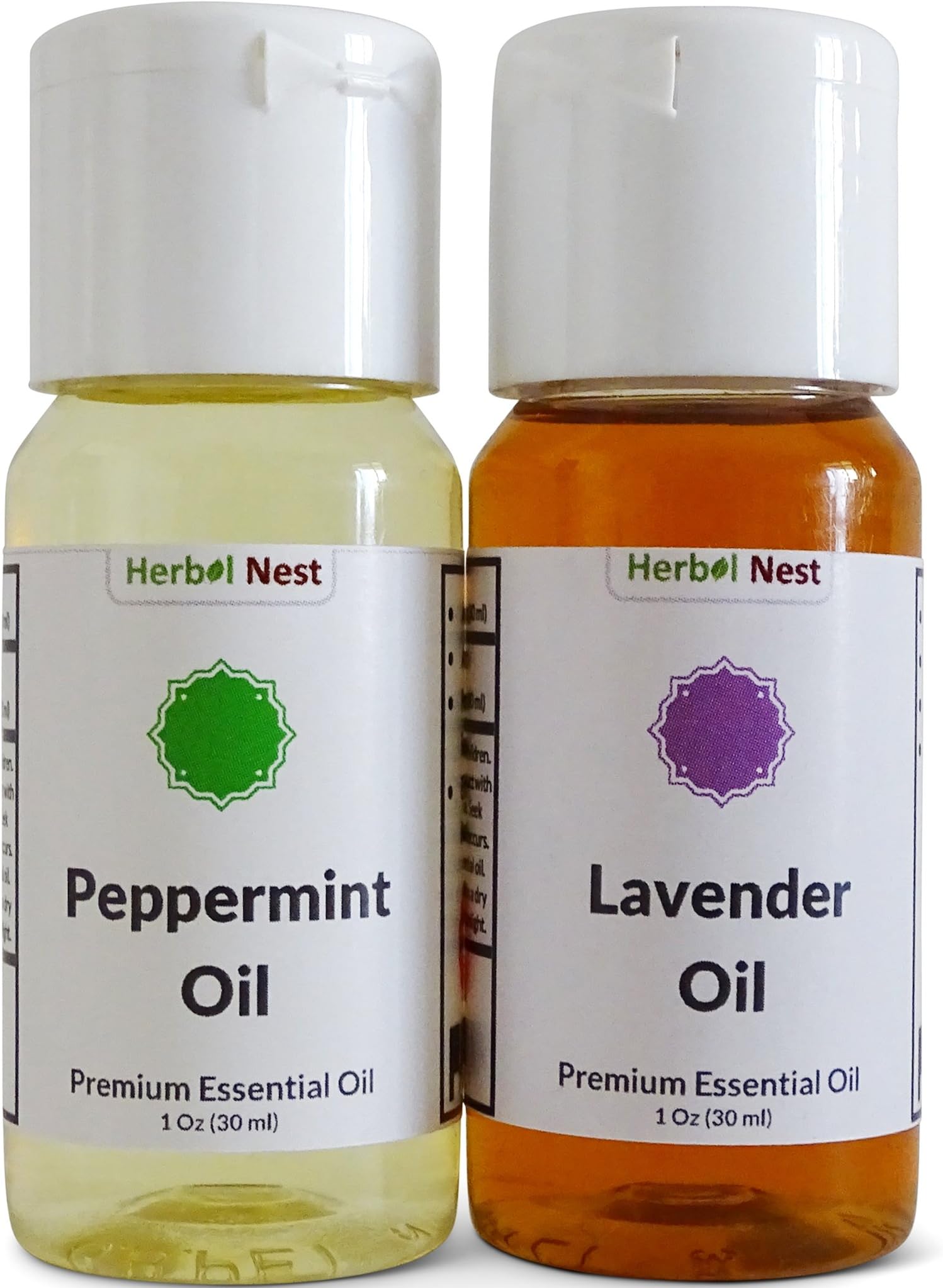 Essential Oil Set, Pure Peppermint Essential Oil & Pure Lavender Essential Oil, 2 Pack, 1 FL Oz (30 ml), Best Gift Set
