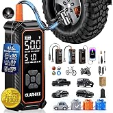 OlarHike Tire Inflator Portable Air Compressor,Dual Power-3*2000mAh &amp;12V DC | Lightning-Fast Inflation, Auto Shut-off, Cordless Air Pump for Car Tires, Bikes, Balls with LED &amp; Digital Pressure Gauge
