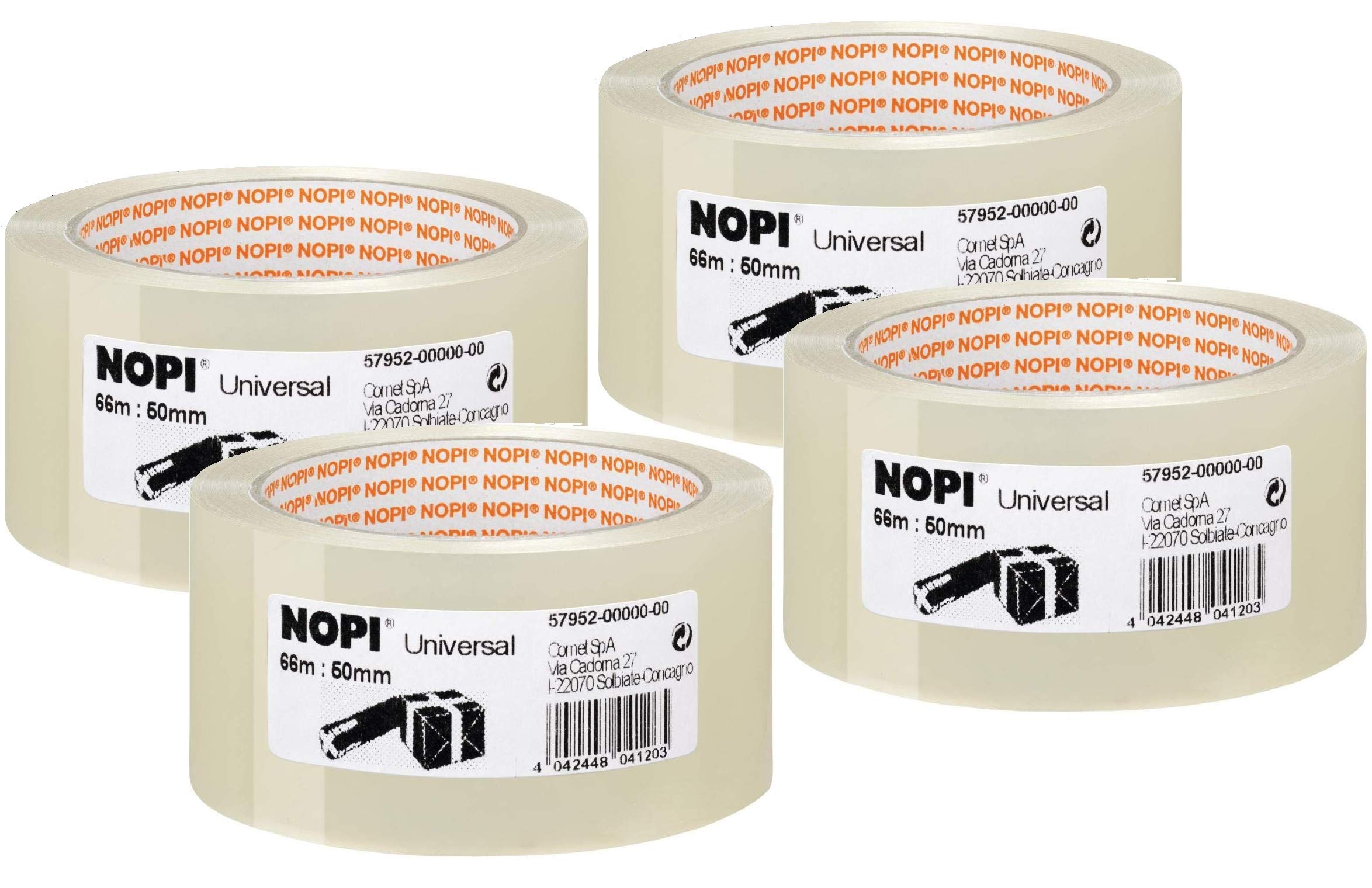Nopi® Universal Packaging Tape Polypropylene 50 mm x 66 m, transparent