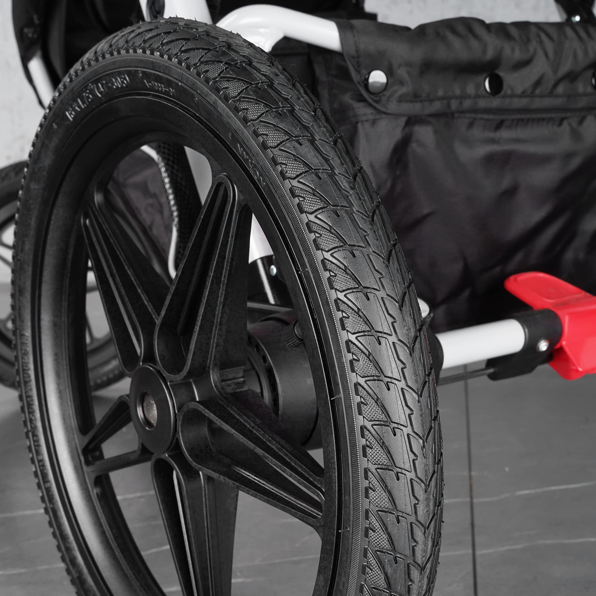 Rear 16×1.75 Stroller Replacement Tire and Tube Compatible with 3-Wheeler Jogging Troller Models (Both Single and Double Strollers) Including Revolution SE/Pro/Flex/SU/Ironman